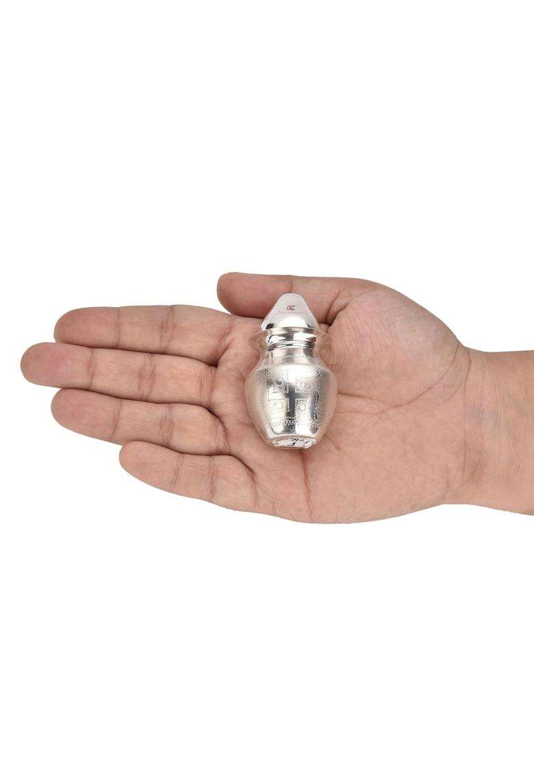 Dhruvs Collection 925 Pure Silver BIS Hallmarked Kalash Poojan Lota for Puja Temple Home Decor - Indya