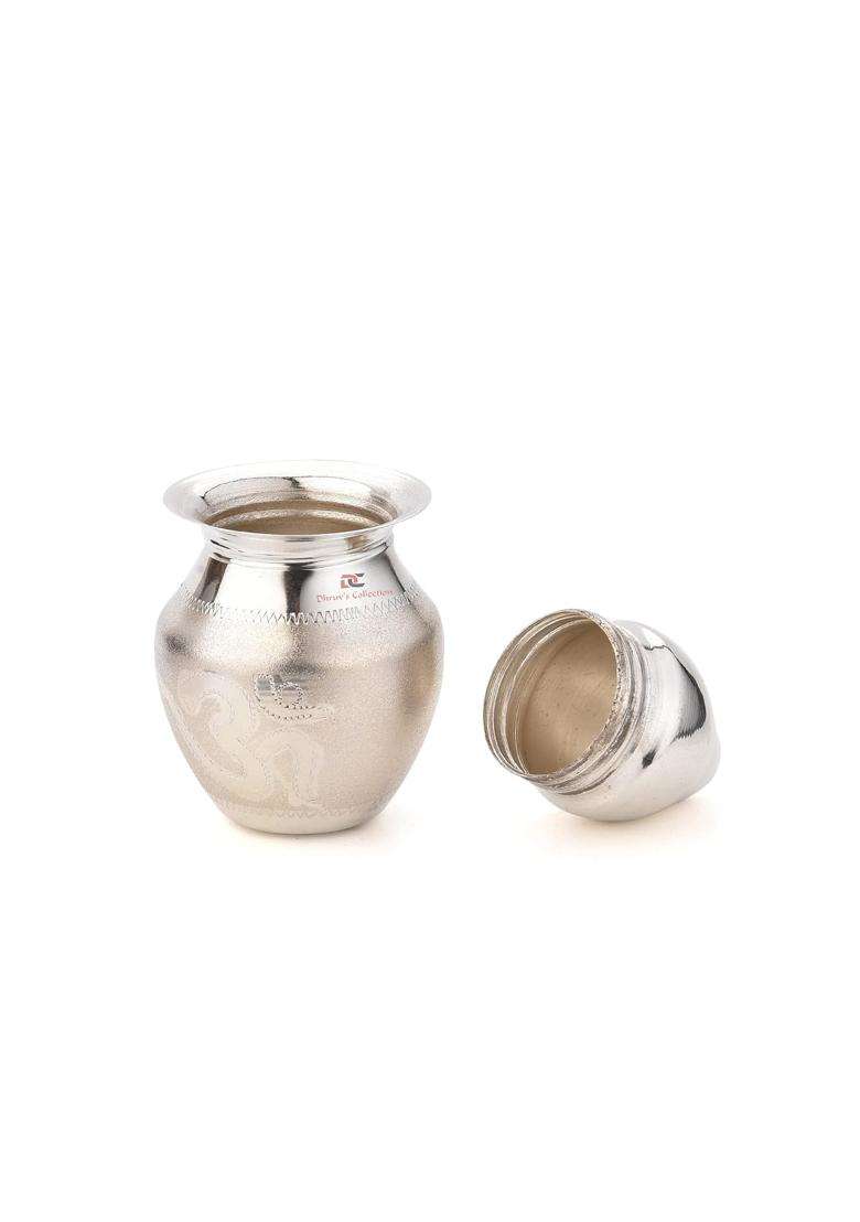 Dhruvs Collection 925 Pure Silver BIS Hallmarked Kalash Poojan Lota for Puja Temple Home Decor - Indya