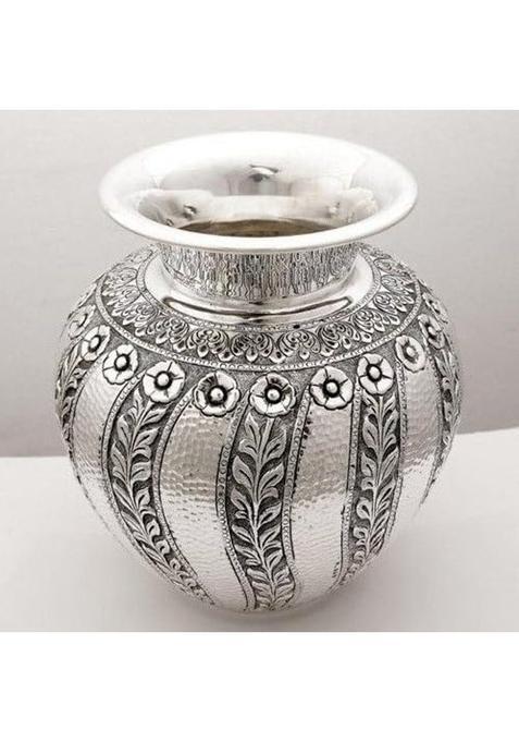 Pure German Silver Designer Nakashi Kalash Lota for Pooja Puja Silver Design Metal Pooja Kalash Chambu Lota
