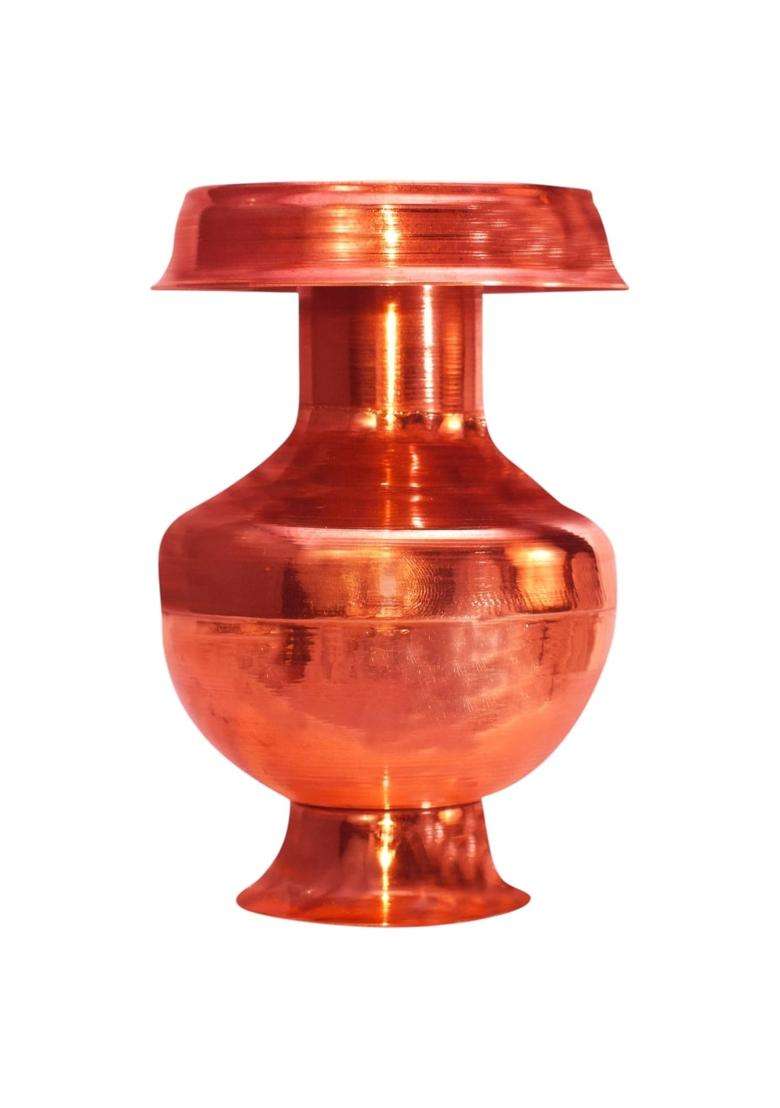 Shrinika Pure Copper Devi Ghot Pooja Kalash Lota for Puja Temple and Home Rituals - Indya