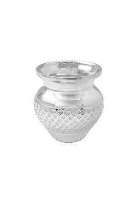 MAA Silver Pure Silver Nakshi Work Kalash Lota BIS Hallmarked Perfect for Gifting Home Office Puja Use