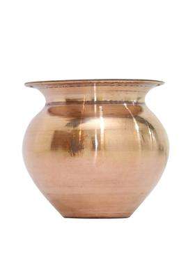 Arvnika Copper Kalash Lota Pot Puja Wedding Purpose Temple Home and Perfect for Gift Capacity 500 ML