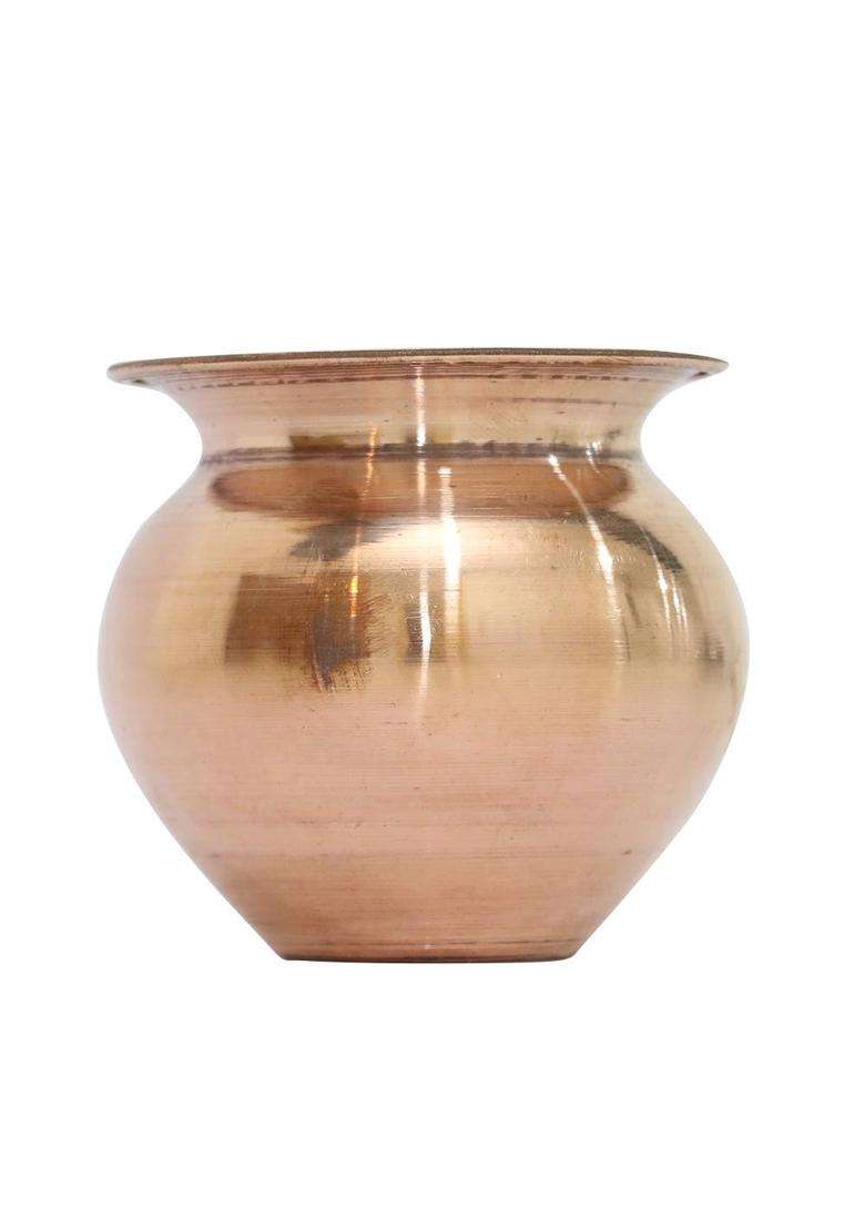Arvnika Copper Kalash Lota Pot Puja Wedding Purpose Temple Home and Perfect for Gift Capacity 500 ML - Indya