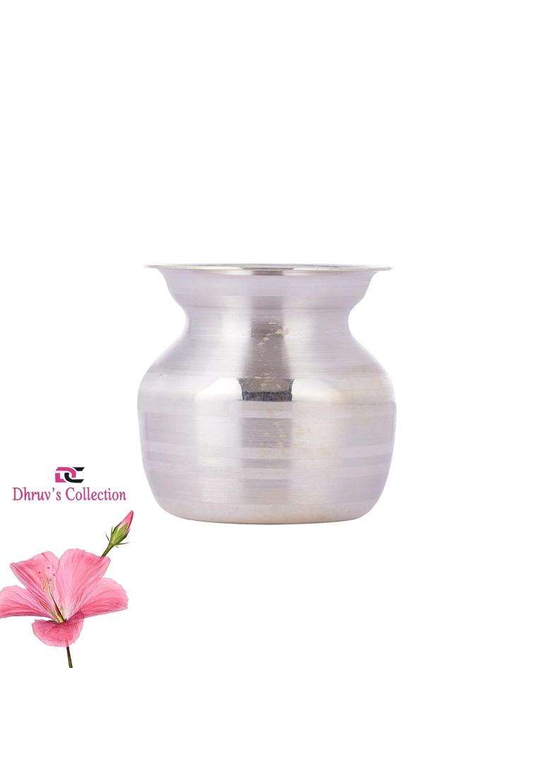 Dhruvs Collection 925 Pure Silver BIS Hallmarked Kalash Lota for Puja Temple Home Decor - Indya