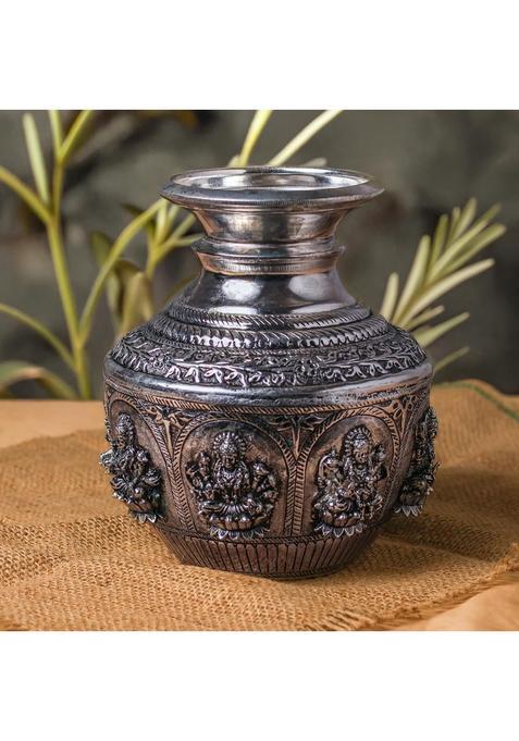 Sacred Needs Copper Ashtalakshmi Kodam SP 8 and Half Inch 21 Point 6 CM Height