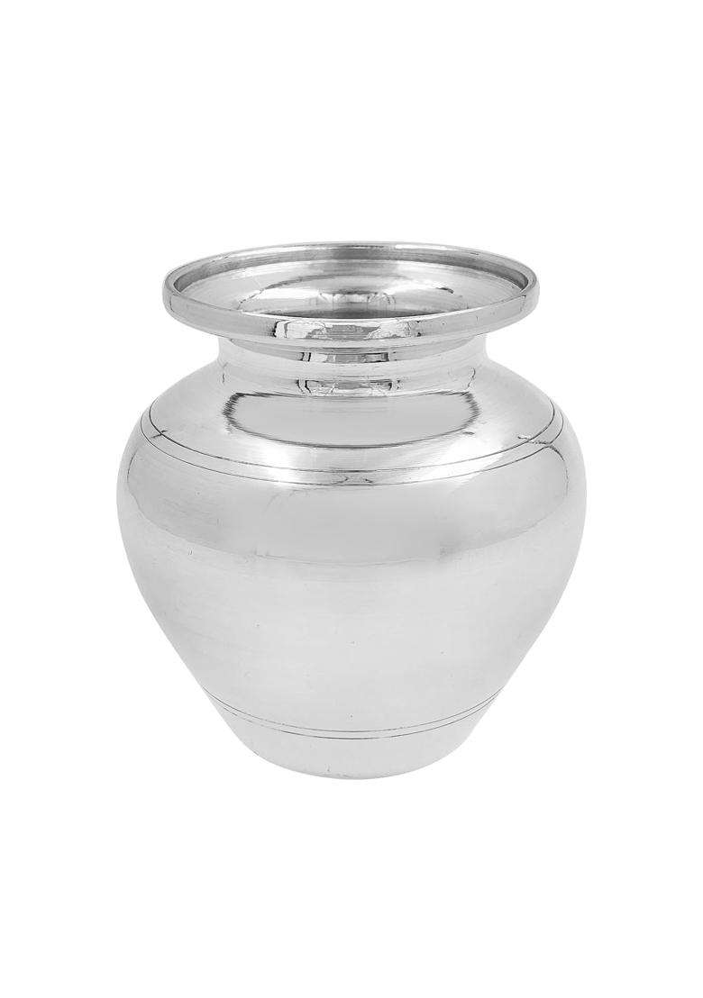 MAA Silver Pure Silver Plain Kalash Lota BIS Hallmarked with Mirror Finish Perfect for Gifting Home Office - Indya