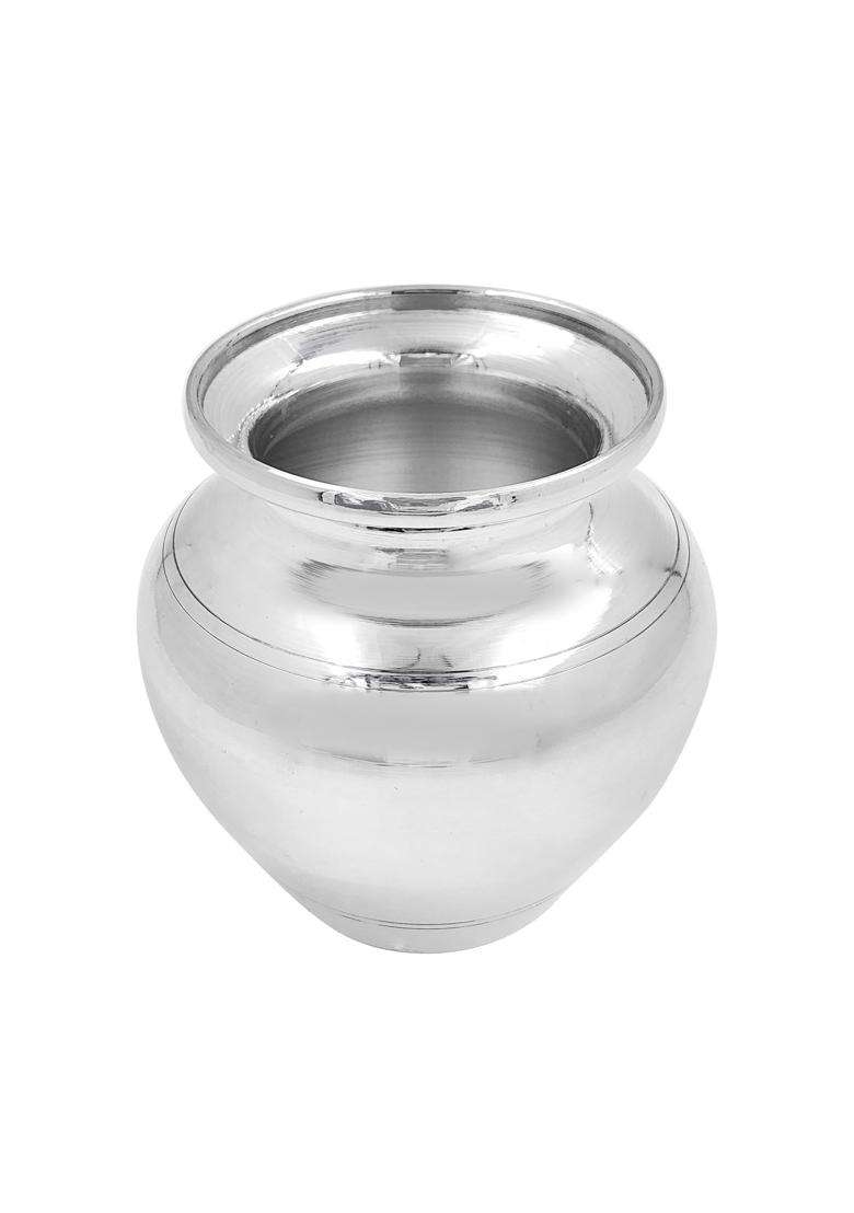 MAA Silver Pure Silver Plain Kalash Lota BIS Hallmarked with Mirror Finish Perfect for Gifting Home Office - Indya