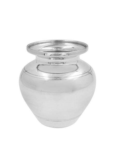 MAA Silver Pure Silver Plain Kalash Lota BIS Hallmarked with Mirror Finish Perfect for Gifting Home Office