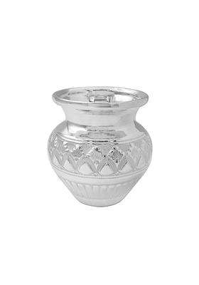 MAA Silver Pure Silver Nakshi Work Kalash Lota BIS Hallmarked Perfect for Gifting Home Office Puja Use