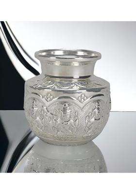 Sigaram German Silver Ashtalakshmi Kalash for Home Festival Decoration and Office Height 5 Inch Silver
