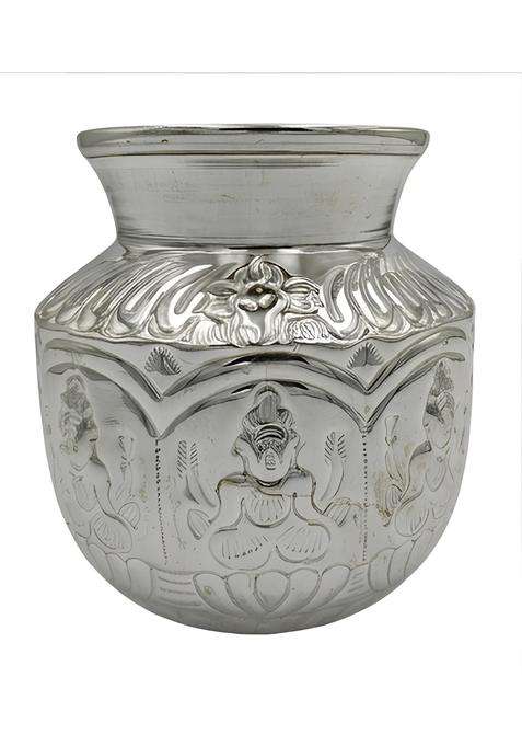 Bleaf German Silver Ashtalakshmi Kalash Large 10CM Dia X 13CM H 250G