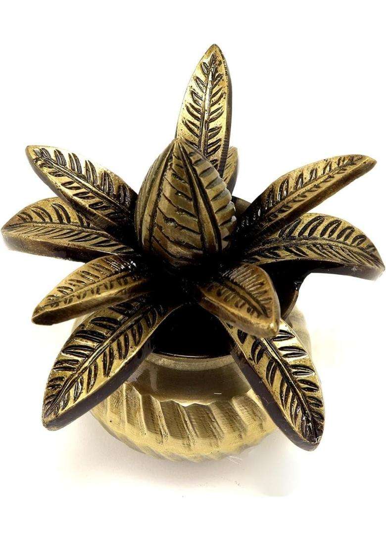 Gold Brass Kalash for Pooja - Indya