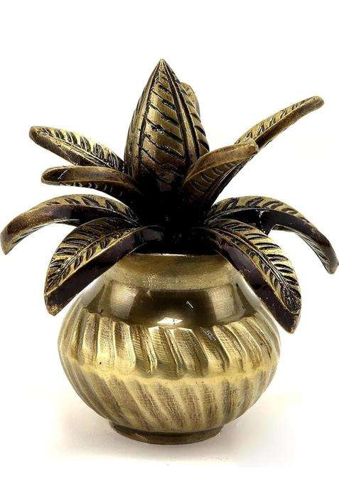 Gold Brass Kalash for Pooja