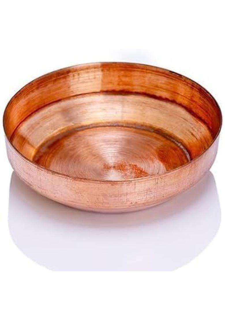 Copper Havan Kund with Iron Stand Set Including Panchpatra Achmani Plate for Hawan Samagri Puja Rituals - Indya
