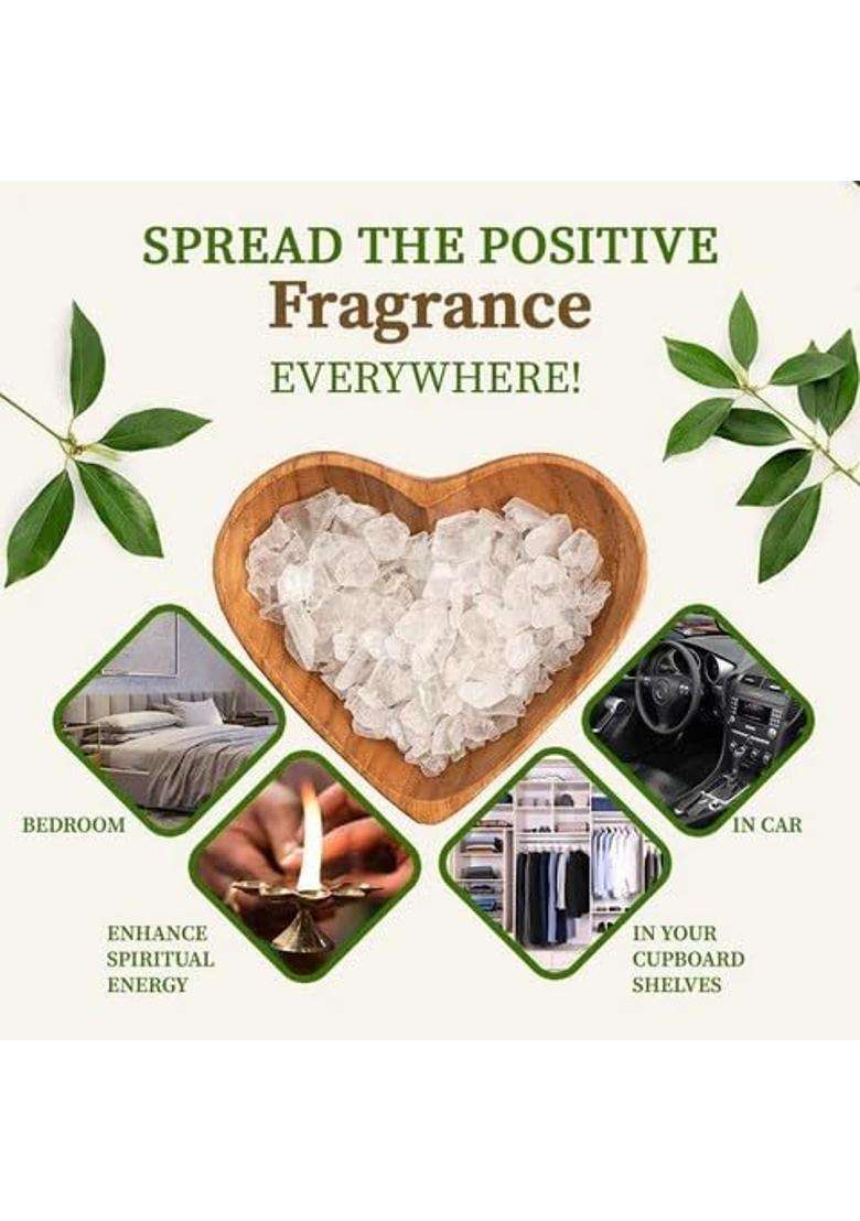 White Bhimseni Original Camphor1000gJar Feng Shui Energised Pack of 1 - Indya