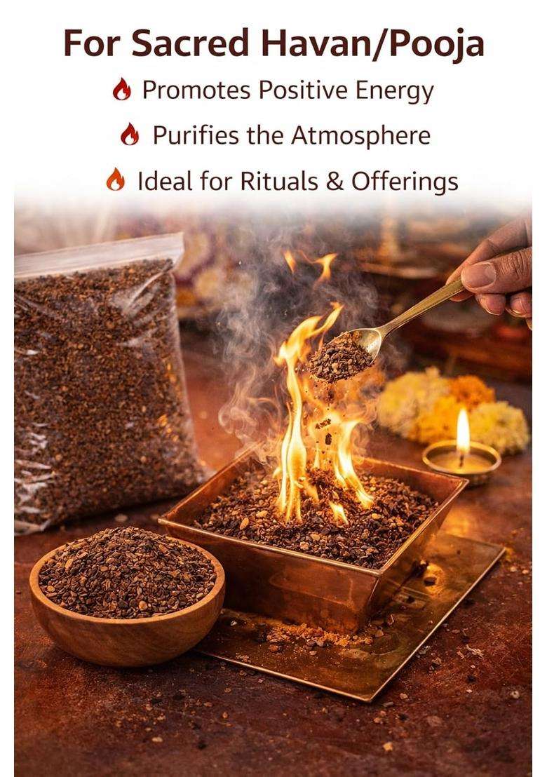 Brown Hawan Samagri Pure and Natural - Indya