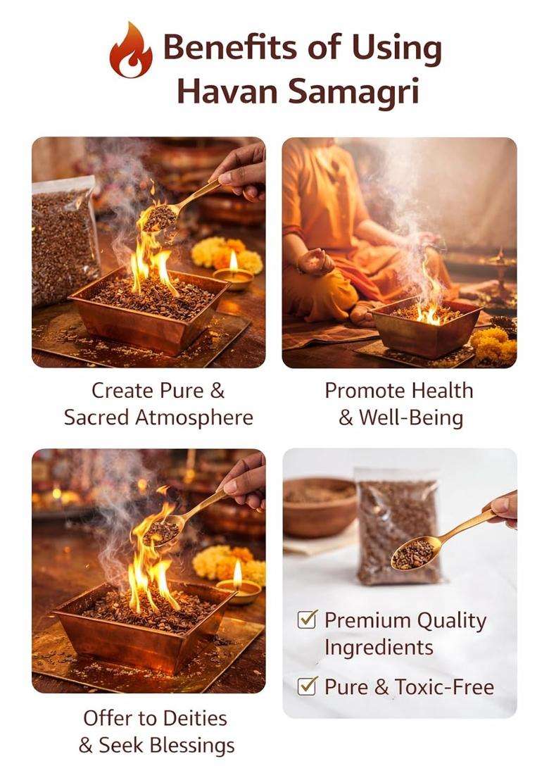 Brown Hawan Samagri Pure and Natural - Indya