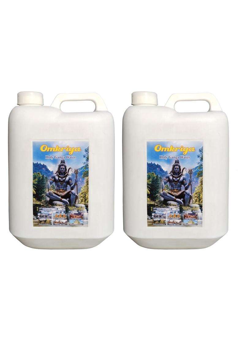 Omkriya Gangasagar 20 Litres 10 Litres X 2 Pcs Ganga Jal for Puja and Auspicious Purposes Unfiltered - Indya
