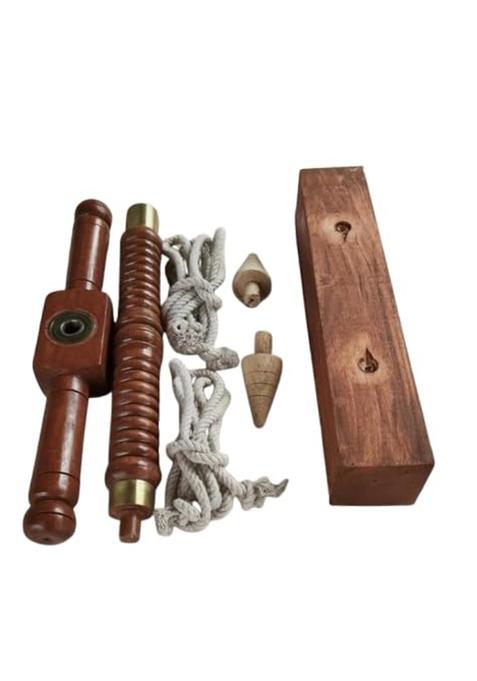Wooden Cave Puja Havan Agni Manthan Set Traditional Agni Manthan for Hawan Rituals
