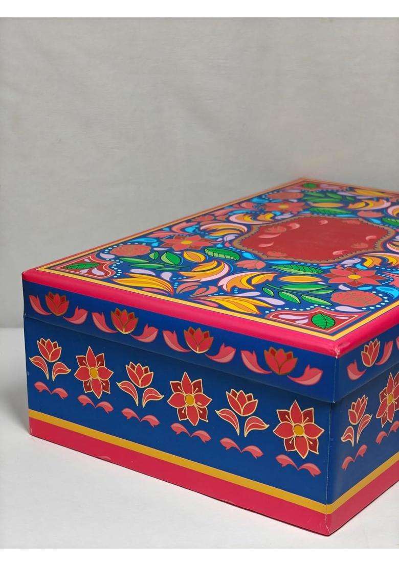 Gomeya Luxury Uphaar Pooja Box Argha Incense Cones Svaha Havan Samagri Abha Treeni Diyas Lavanya Triangle - Indya