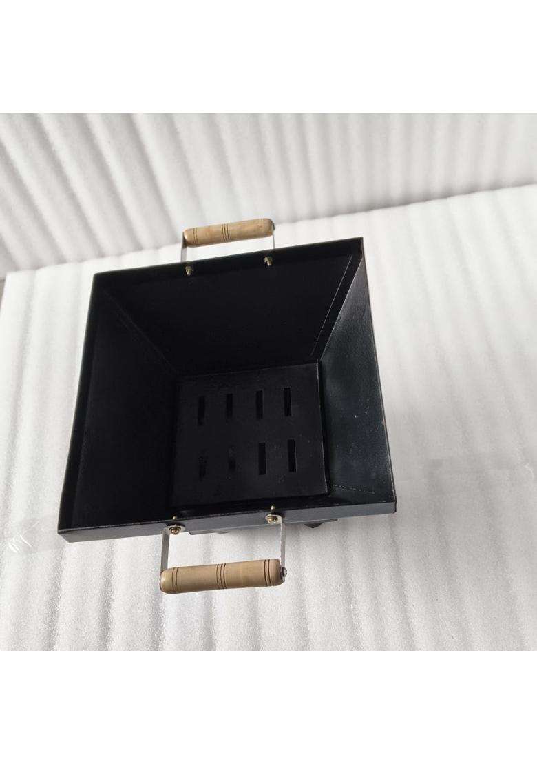 Brightberg Metal Havan Kund for Sacred Fire Rituals Durable and Heat Resistant Powder Coated Fire Pit - Indya