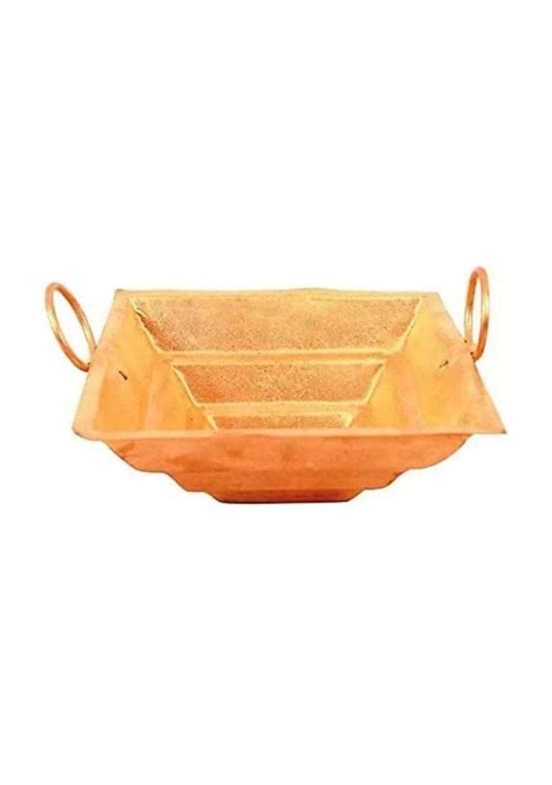 Anshraj Copper Patra for Yagya Poojan 10x10x4 Point 2 Inch - Indya
