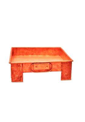 Adalic Havan Kund Pure Copper with Handle on Both Side for Yagya Kund Deepawali Pujan Grah Puja Birth
