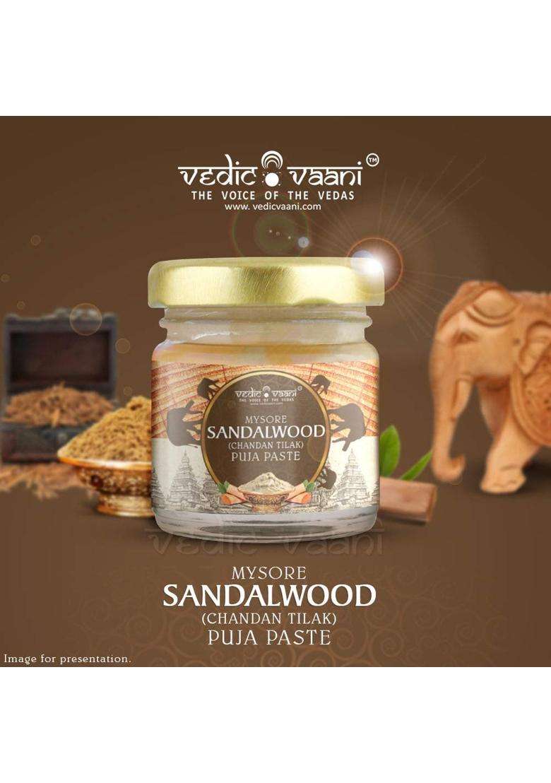 Vedic Vaani Mysore Sandalwood Chandan Tilak Puja Paste Chandan Tika - Indya