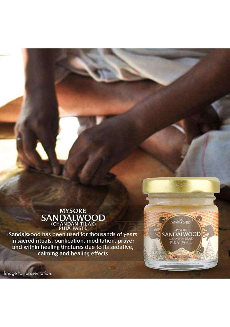 Vedic Vaani Mysore Sandalwood Chandan Tilak Puja Paste Chandan Tika - Indya