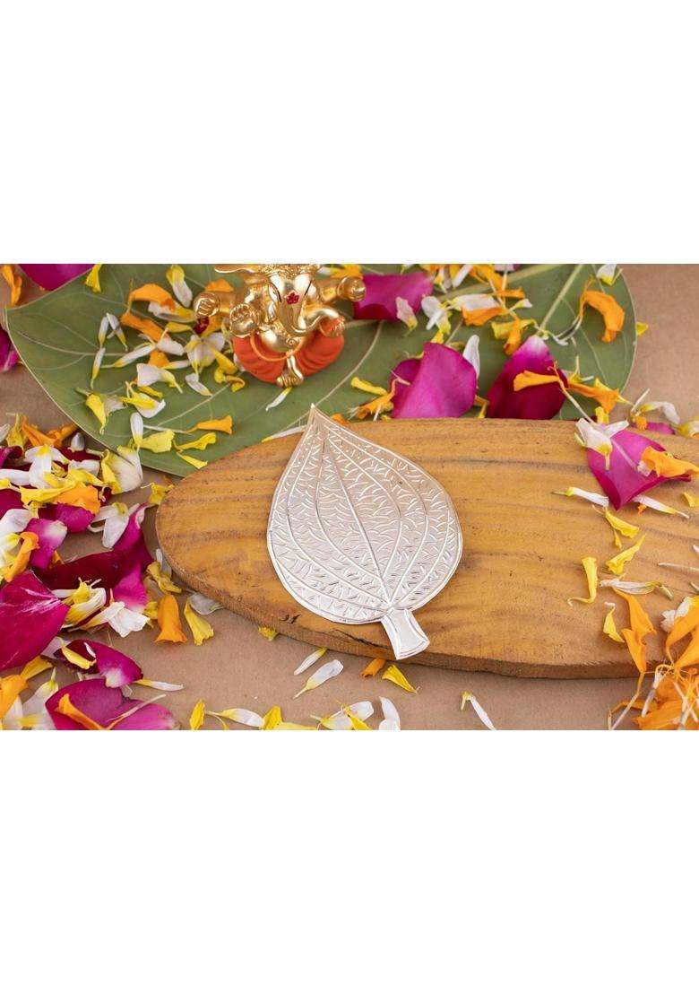 Hem Jewels 999 Pure Silver Nagarvel Paan for Puja and Havan Silver Betel Leaf - Indya