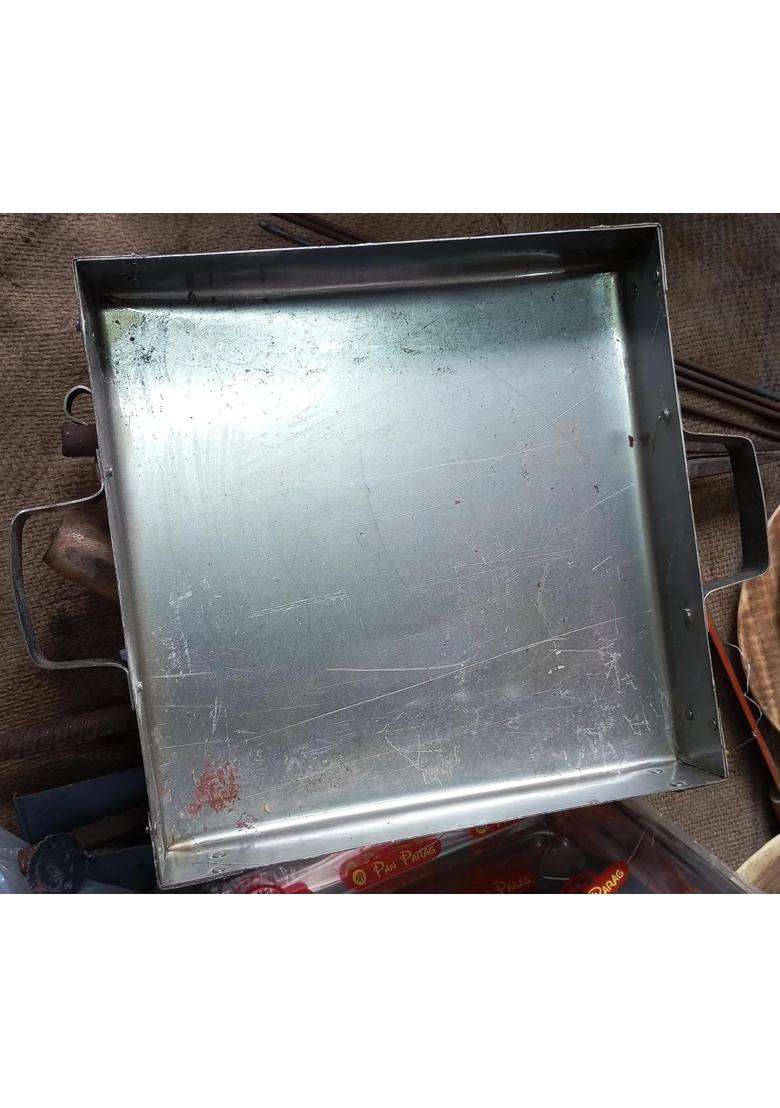 Silver Aadityaas Square Yagya Kunda Pond Well Hawan Jogya Havan Kund Pot Tray - Indya
