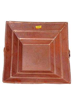 Shiv Shakti Arts Pure Copper Spritual Pooja Yagya Hawan Kund Heavy Guage Copper Extra 7 Inch