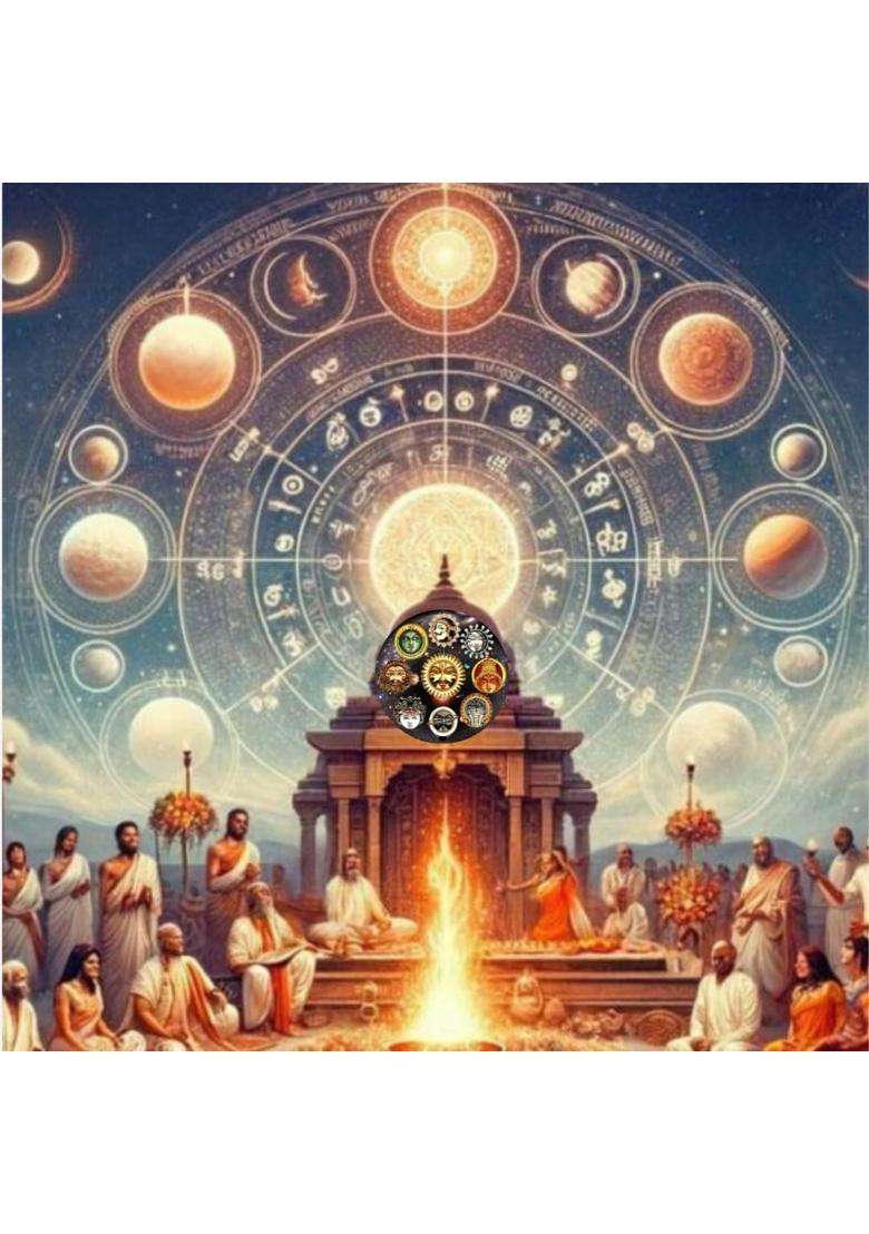 Pandit RAM Gopal Multicolour Grah Dosh Nivaran Navagrah Shanti Pooja Grah Shanti Pooja - Indya