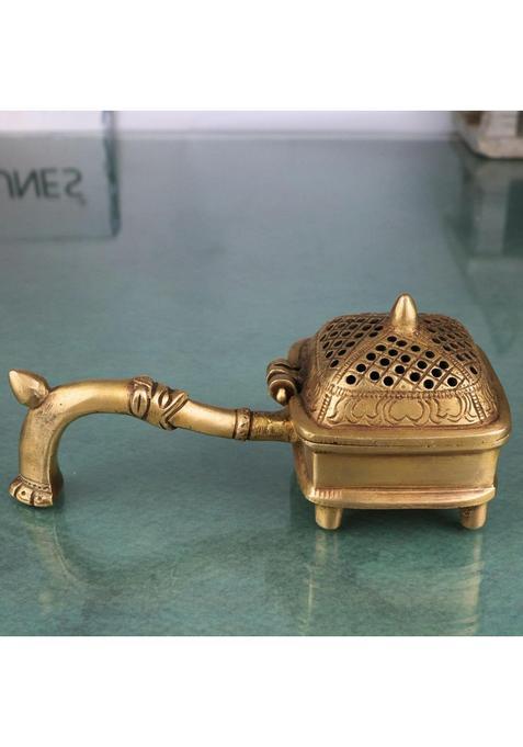 Bhunes Brass Dhoop Dani Incense Burner Pooja Dhoop Holder Doopa Dani Agarbatti Stand for Pooja Meditation