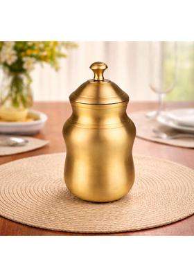 Bhunes Brass Ghee Box Storage Container Pooja Masala Dabba Pittal Ghee Holder Kanchu Spice Pot Kitchen Ritual