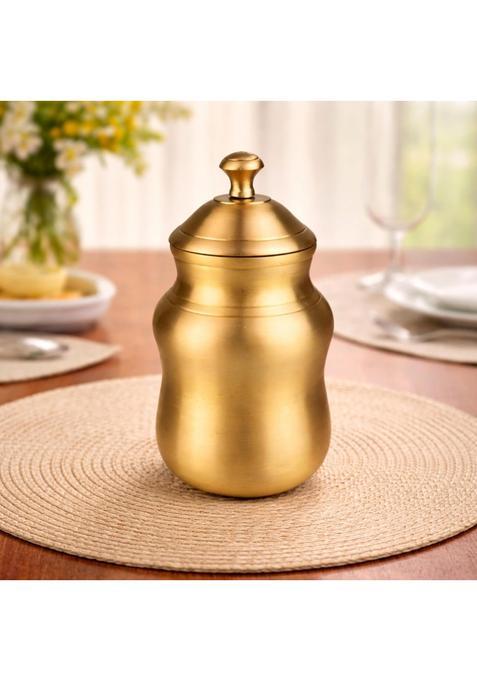 Bhunes Brass Ghee Box Storage Container Pooja Masala Dabba Pittal Ghee Holder Kanchu Spice Pot Kitchen Ritual