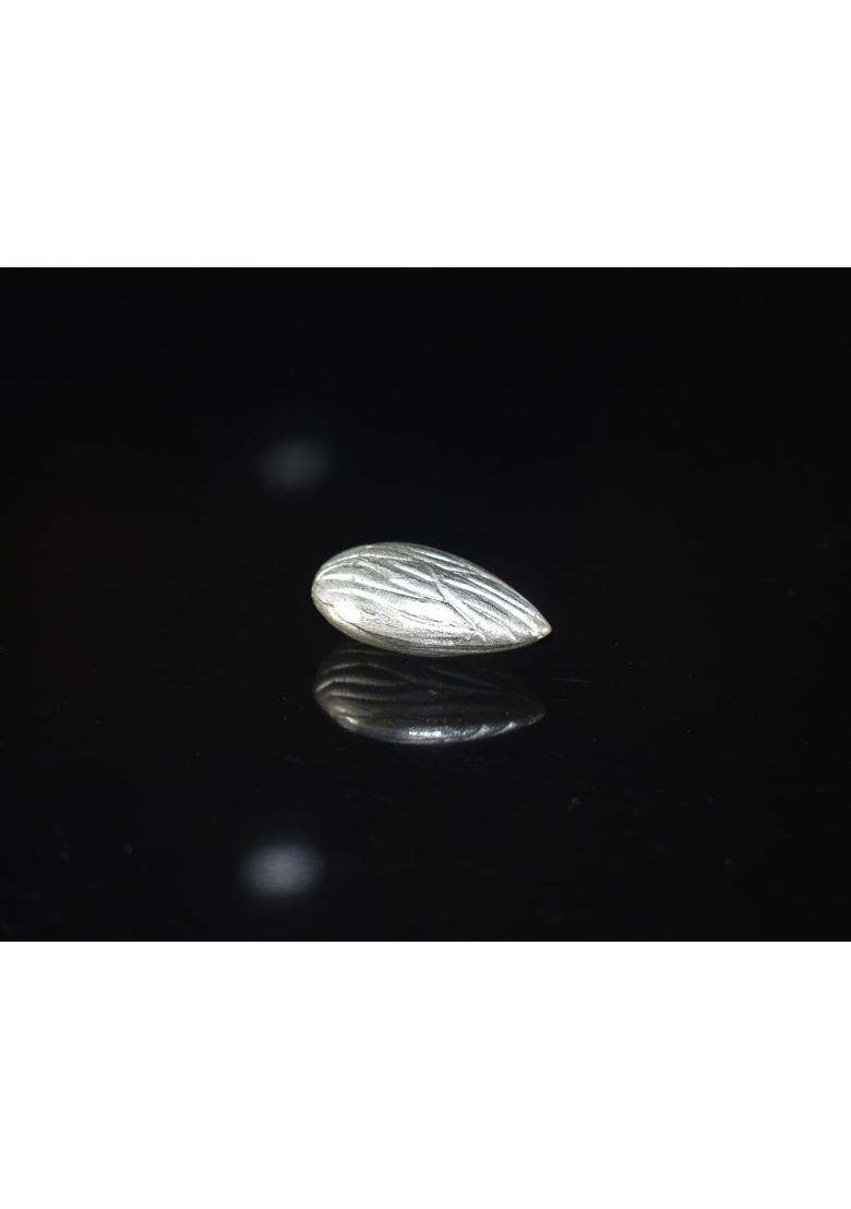 KMJ Pure Silver Dry Fruit Almond Figurine for Pooja and Havans - Indya