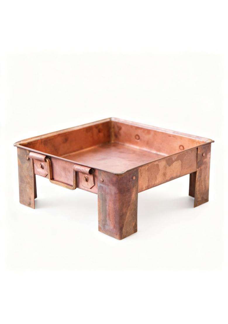 Ramya Havan Kund Hawan Kund for Home Pure Copper Hawan Kund with Handle on Both Side for Yagya Havan Kund - Indya