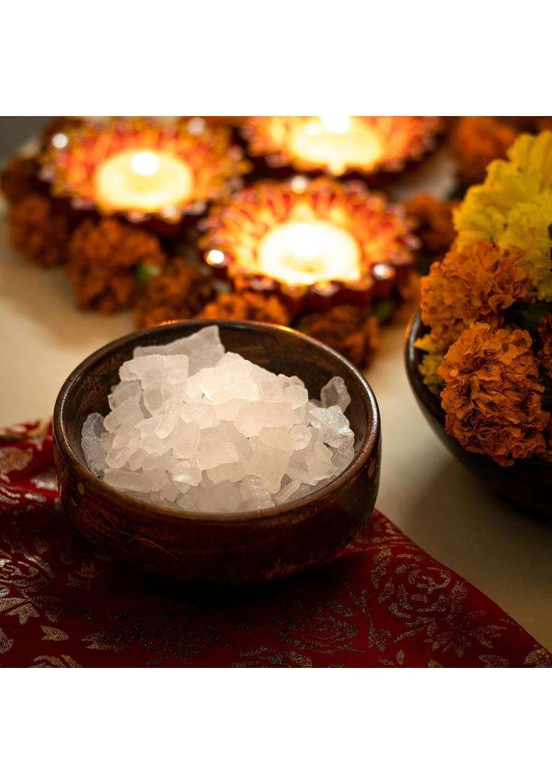 APA White Pure and Organic Bhimseni Camphor 750G Original Kapoor for Worship and Spiritual Healing Pack of 1 - Indya