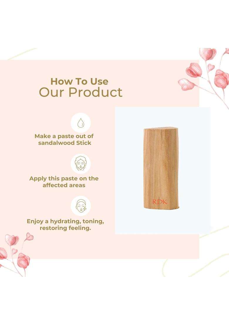 Mysore Sandalwood Stick Natural Safed Chandan Wood for Pooja Tilak Havan and Beauty 140 150 Grams Pack of 1 - Indya