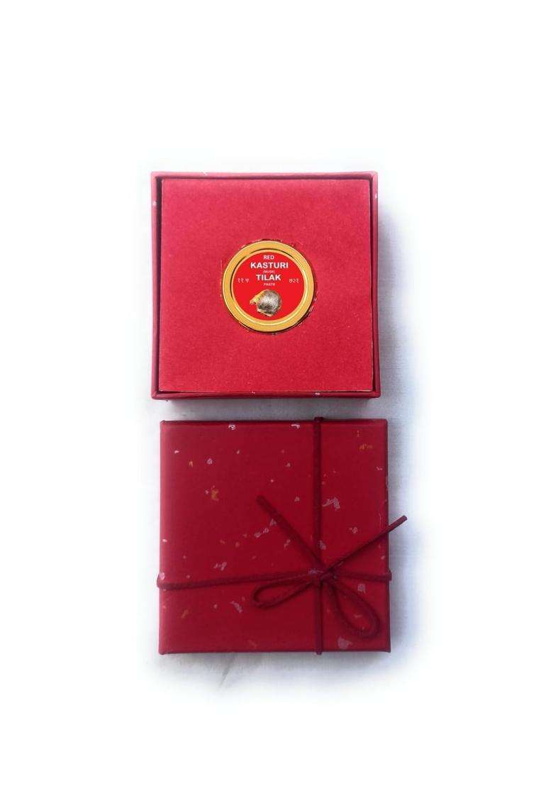 Red Kasturi Musk Tilak Paste Pure Lal Kasturi 50G for Pooja and Havan - Indya