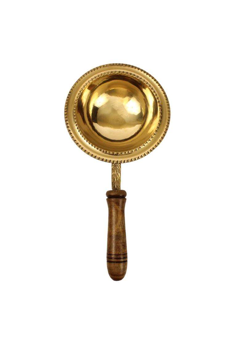Spillbox Gold Brass Kapoor Karpoor Diya Deepam Deepa Burner Karpuram Arati - Indya