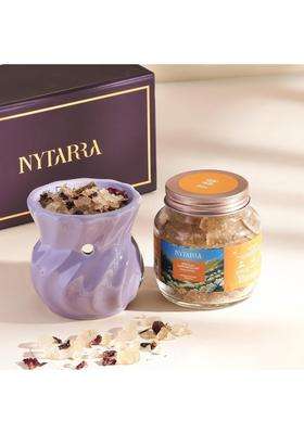 Nytarra Purple Mystical Camphor Blend Gift Box Frangipani 150G Ceramic Aroma Diffuser Pure Kapooram