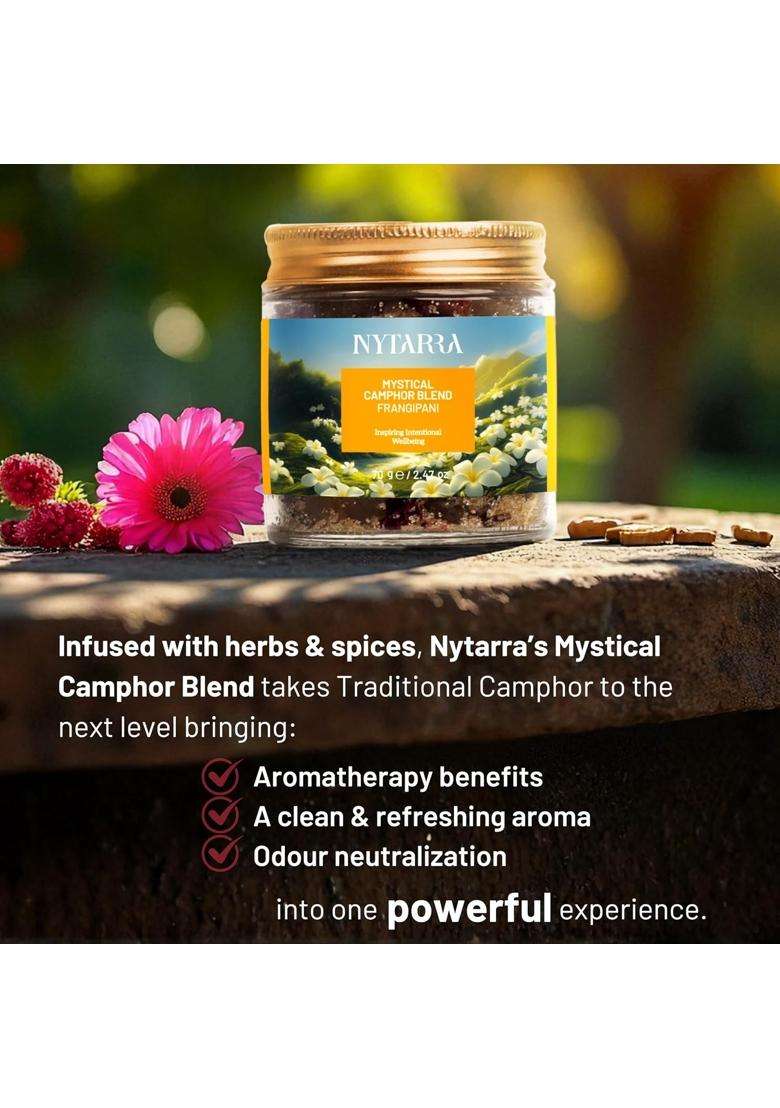 Nytarra Purple Mystical Camphor Blend Gift Box Frangipani 150G Ceramic Aroma Diffuser Pure Kapooram - Indya