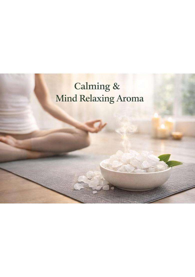 White Bhimseni Camphor Original Solid Kapoor 100 Percent Pure and Organic Camphor for Puja Havan Aromatherapy - Indya