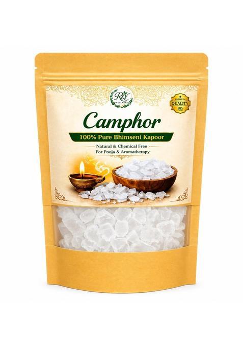 White Bhimseni Camphor Original Solid Kapoor 100 Percent Pure and Organic Camphor for Puja Havan Aromatherapy
