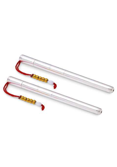 Osasbazaar Pure Silver Danka for Ganesh Puja Ganesh Chaturthi Silver Sticks for Puja Rituals