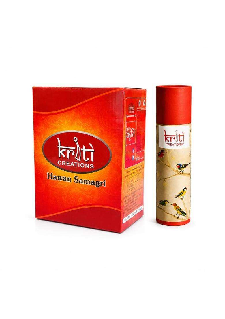 Kriti Creations Hawan Samagri 500GM with Lavender Incense Dhoop Cones Combo Pack for Puja Havan and Prayer - Indya
