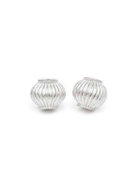 SMT Natural GEMS 925 Pure Silver Kalash for Puja Chandi Ka Dane Set of 2