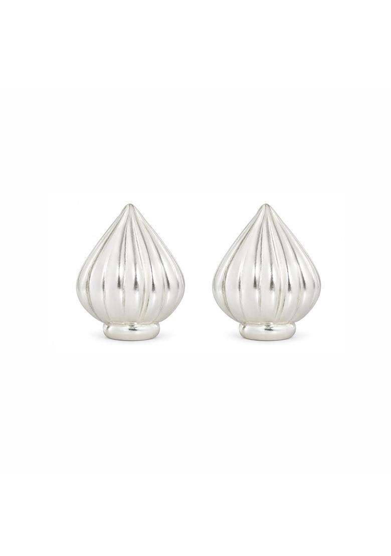 The Stardust Studio Real Silver Modak for Ganesh Puja Chandi Modak for Home Temple Pack of 2 - Indya